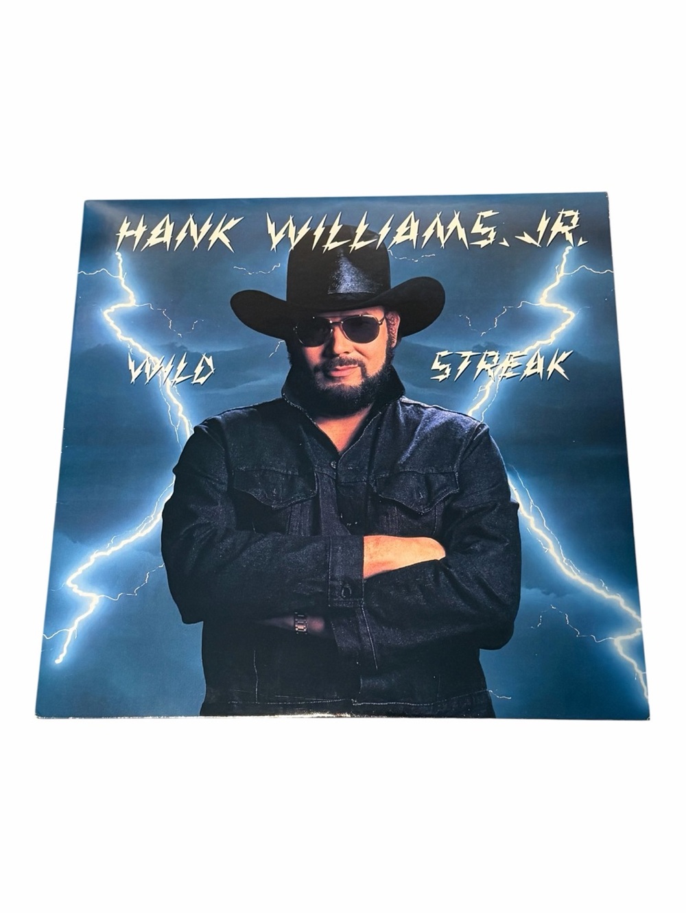VINTAGE Curb Records Hank Williams Jr. “WILD STREAK” Vinyl Record.